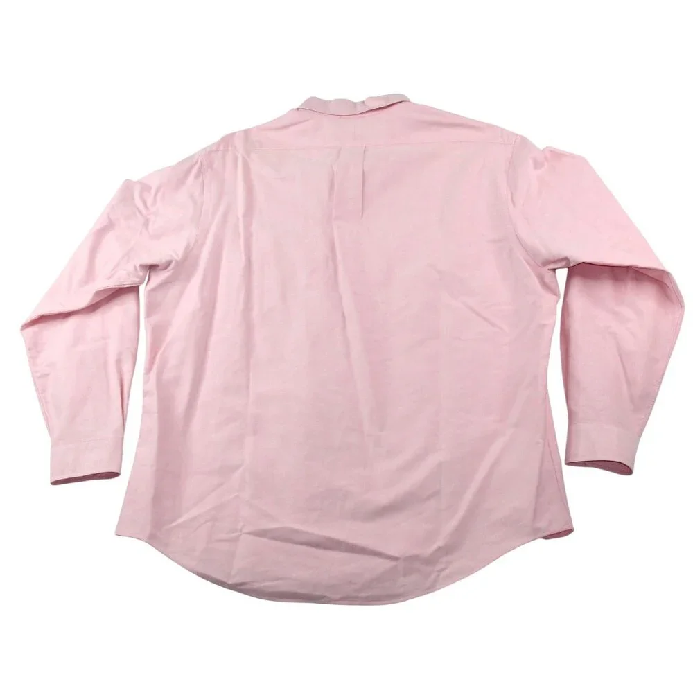 Ralph Lauren Mens 2XL Custom Fit Pink Flesh Pony Dress Shirt Button Down - Picture 2 of 9